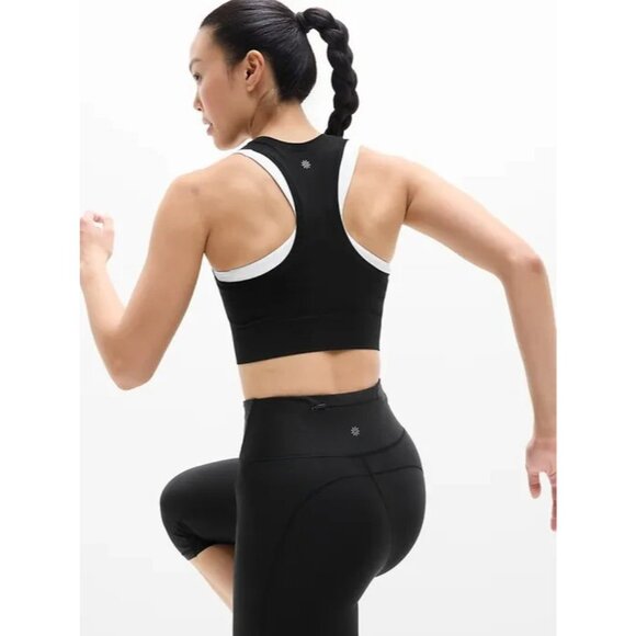 New Athleta S Momentum Seamless Flex Ultra Crop Tank Black Small - Picture 2 of 8